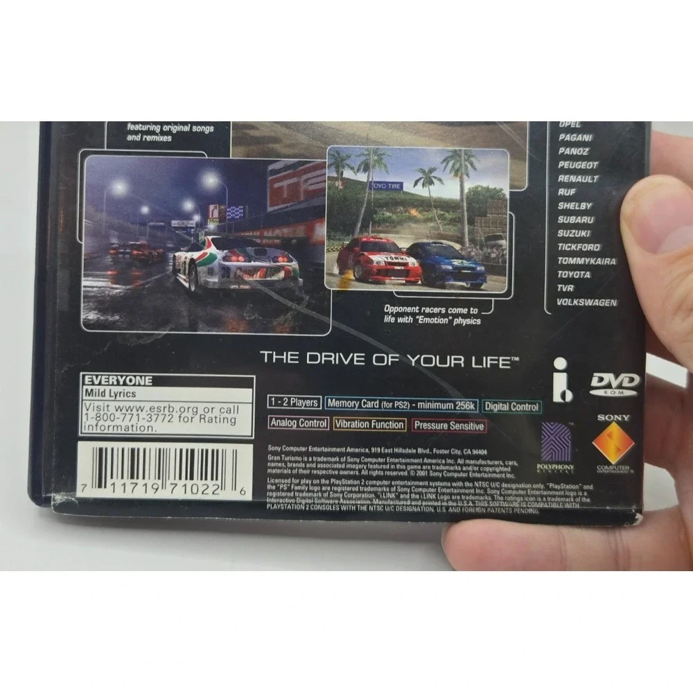 Gran Turismo 3‎ A-spec (Sony PlayStation 2, 2006) Complete Game w/ Manual